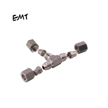 EMT Durable and high quality 74 degree JIC male thread tee flare fitting compression connectors